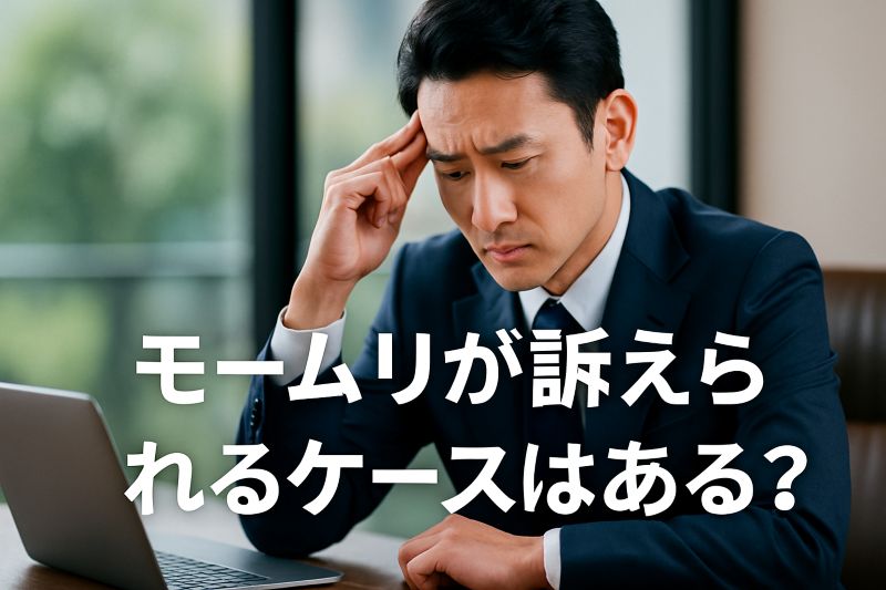 モームリが訴えられるケースはある? モームリが訴えられるケースはある?