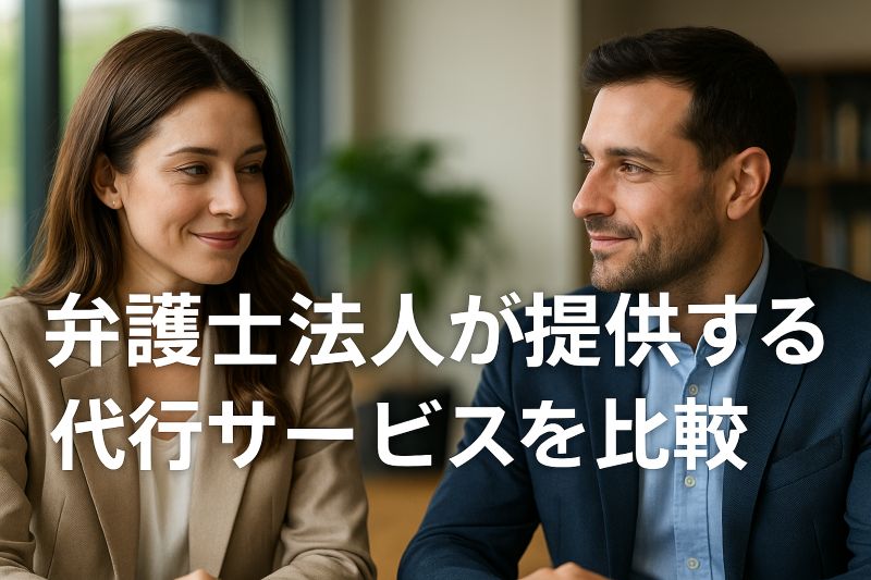 弁護士法人が提供する代行サービスを比較 弁護士法人が提供する代行サービスを比較