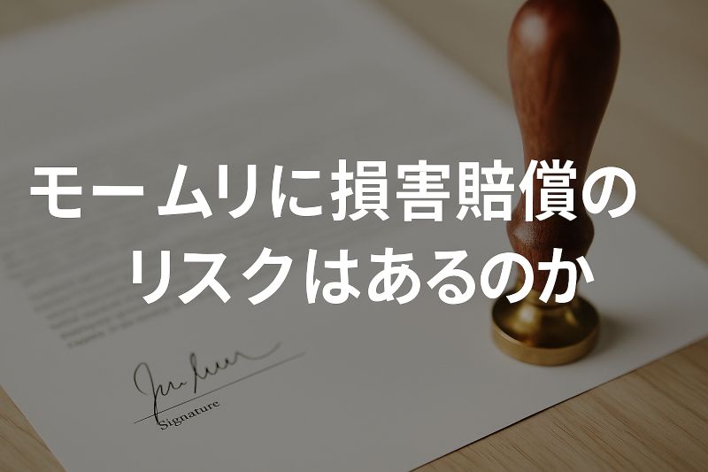 モームリに損害賠償のリスクはあるのか モームリに損害賠償のリスクはあるのか