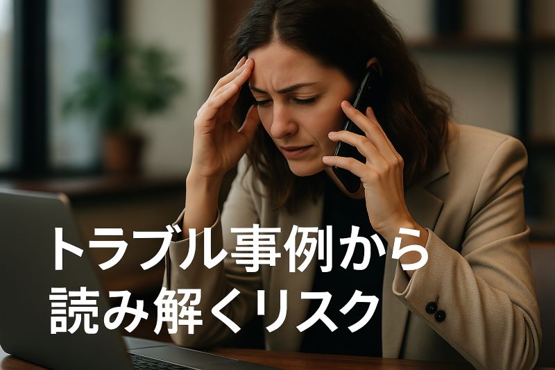トラブル事例から読み解くリスク トラブル事例から読み解くリスク