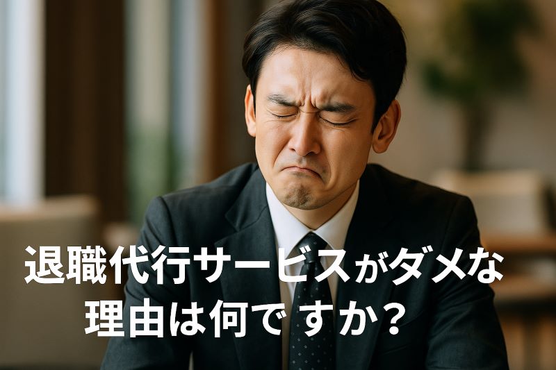 退職代行サービスがダメな理由は何ですか? 退職代行サービスがダメな理由は何ですか?
